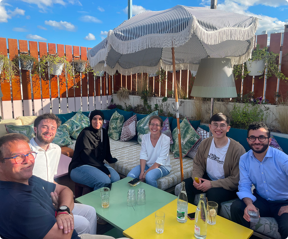 The MyTower Team on the Terrace